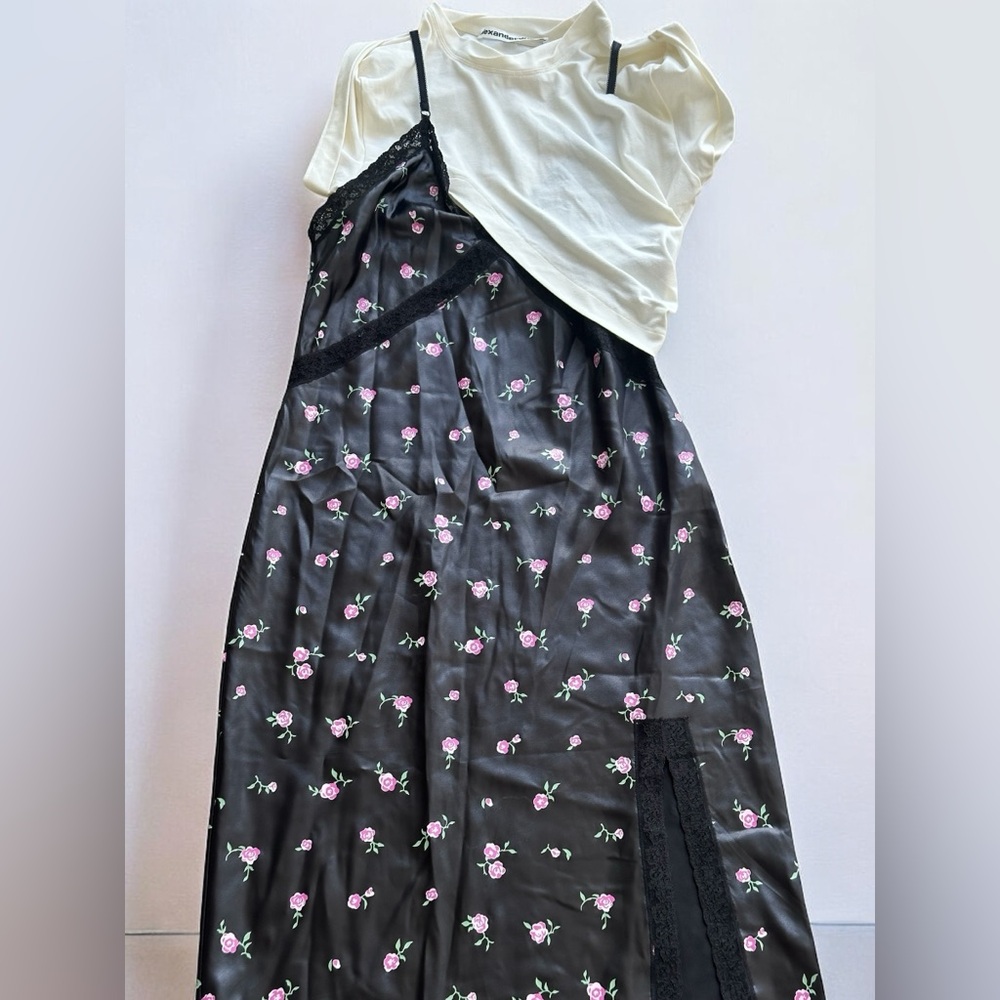 Alexander wang black midi dress